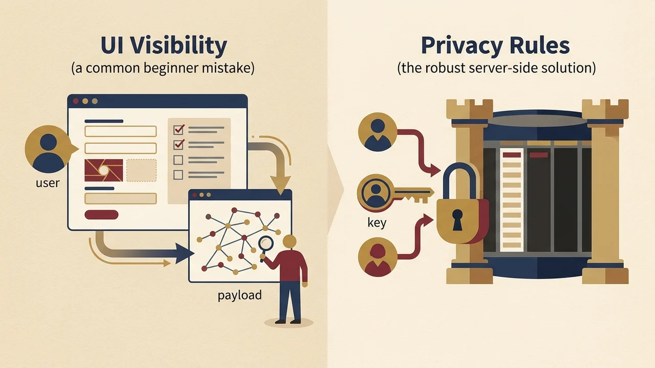 4. Data Security: Privacy Rules vs. UI Visibility
